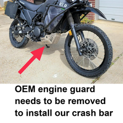 GEN3 Kawasaki KLR650 Crash Bar 2022+ fits ADVENTURE and non ADV models