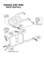Honda CRF250L multi use pannier rack 2013-2021
