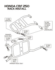 Honda CRF250L multi use pannier rack 2013-2020