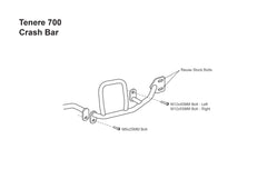 Yamaha Tenere 700 Crash Bar 2020 and up model years / Barre de protection pour Yamaha Tenere 700, modèles à partir de 2020.