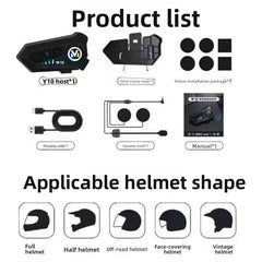 Y10 Helmet Wireless Bluetooth Headset