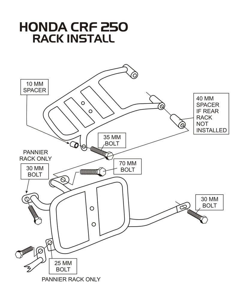 HONDA CRF250L Rear Rack